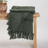 Green Dyed Sofa Cotton Solid Throws