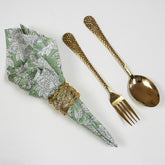Green Floral Hand Block Printed Cotton Reusable