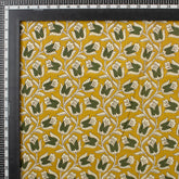 Green Floral Hand Block Printed Fabric