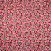 Green Floral Indian Hand Block Printed Fabric