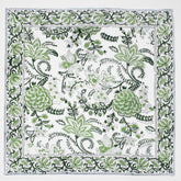 Green Floral Pure Cotton Napkin For Dining Table