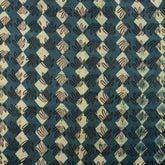 Green Hand Block Printed  Cotton Kantha Fabric by Yard