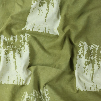 Green Kimono Dabu Hand Block Print Fabric