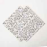 Green Leaf Hand Blocked Pure Cotton Printed Napkin Cloth