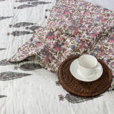 Green Leaf Reversible Block Printed Cotton Jaipuri Razai