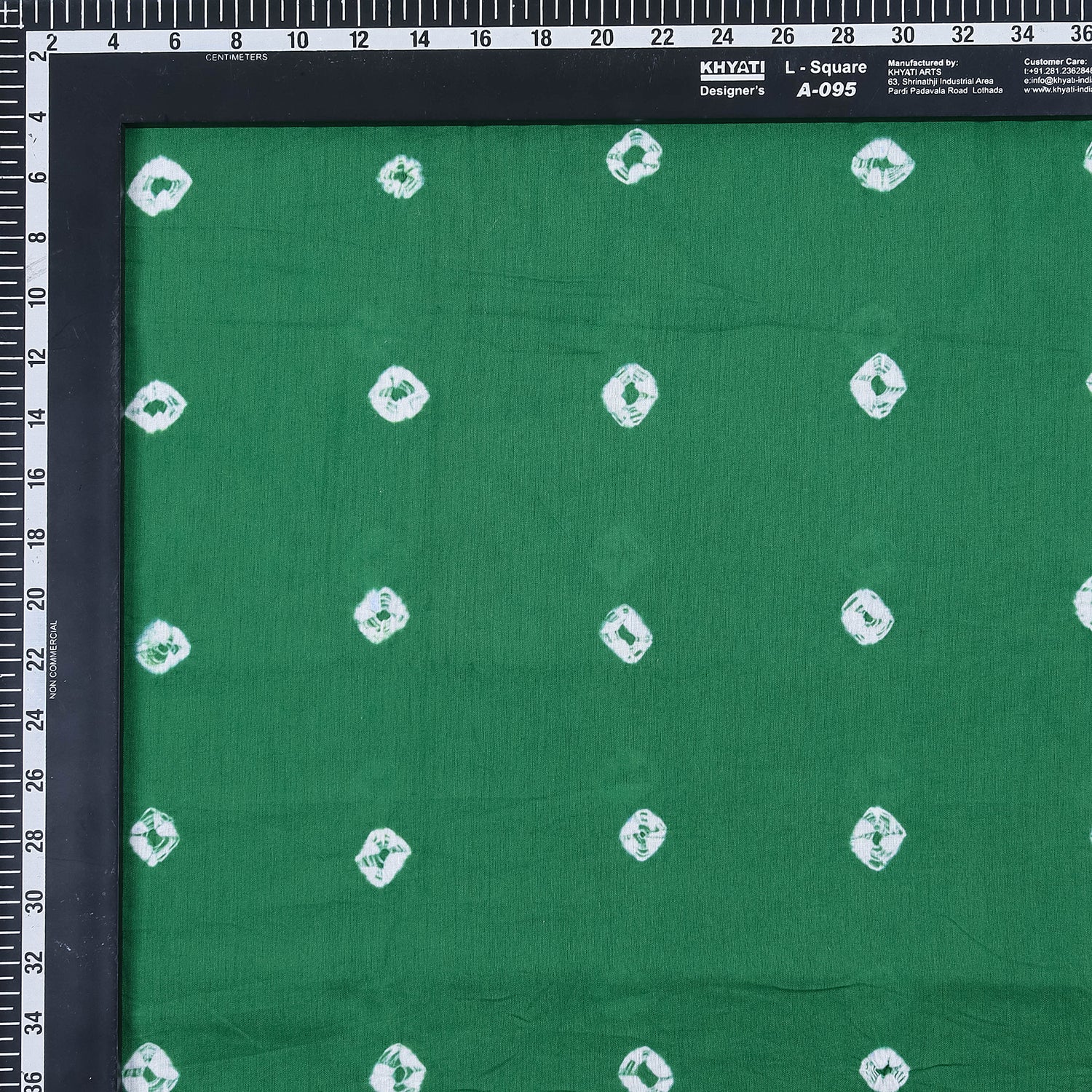Green Organic Cotton Shibori Tie Dye Fabric