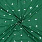 Green Organic Cotton Shibori Tie Dye Fabric