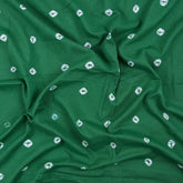 Green Organic Cotton Shibori Tie Dye Fabric