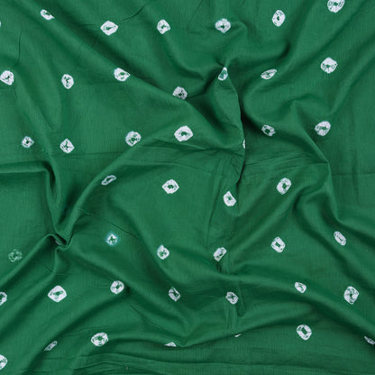 Green Organic Cotton Shibori Tie Dye Fabric