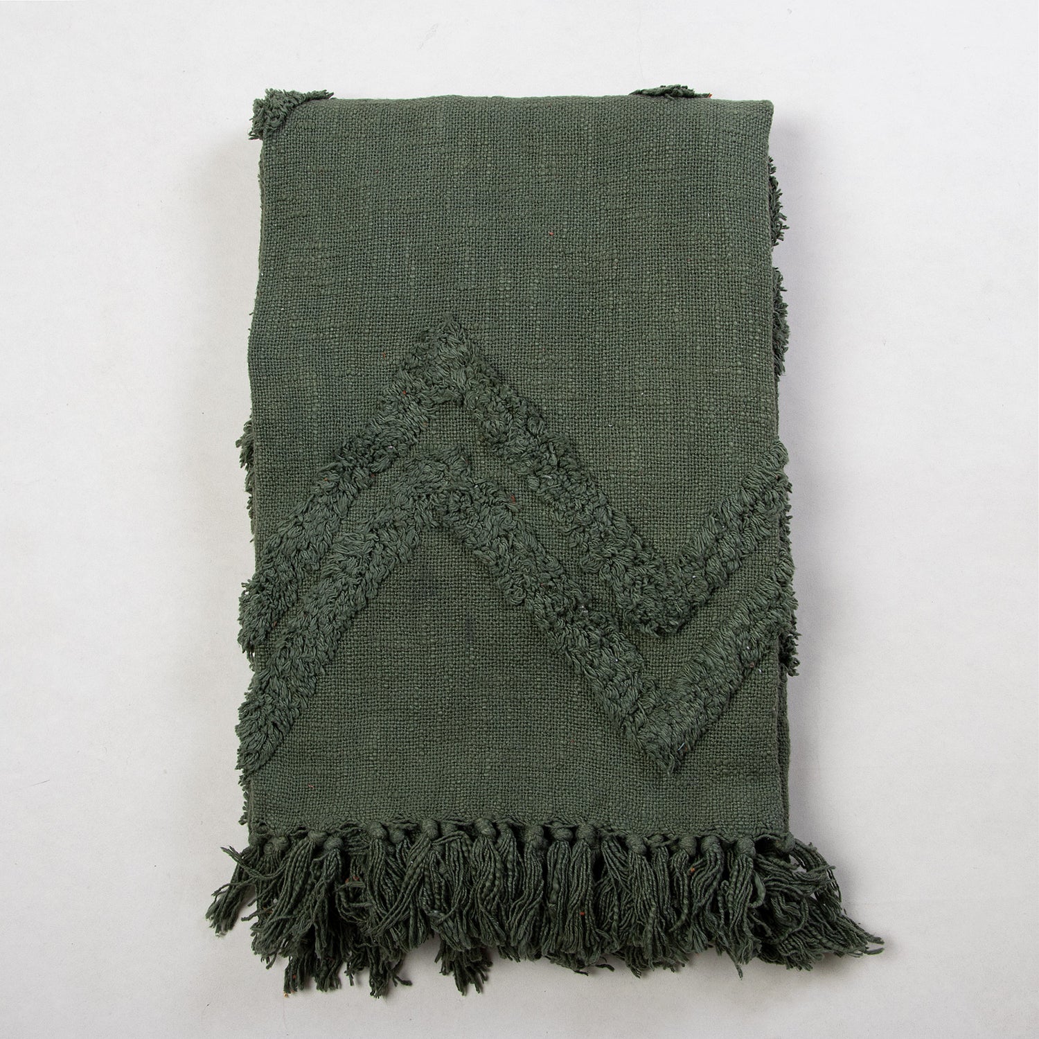 Green Organic Cotton Solid Throws For Couch