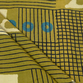 Green Patchwork Hand Block Print Fabric