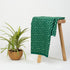 Green Polkas Dots Hand Block Printed Cotton Fabric