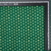Green Polkas Dots Hand Block Printed Cotton Fabric