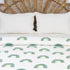 Green Rainbow Hand Block Cotton Machine Quilt with Pillows