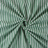 Green Striped Hand Block Print Cotton Cloth Fabric