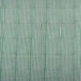 Green Striped Hand Block Print Cotton Cloth Fabric