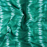 Green Striped Indian Tie Dye Shibori Fabric