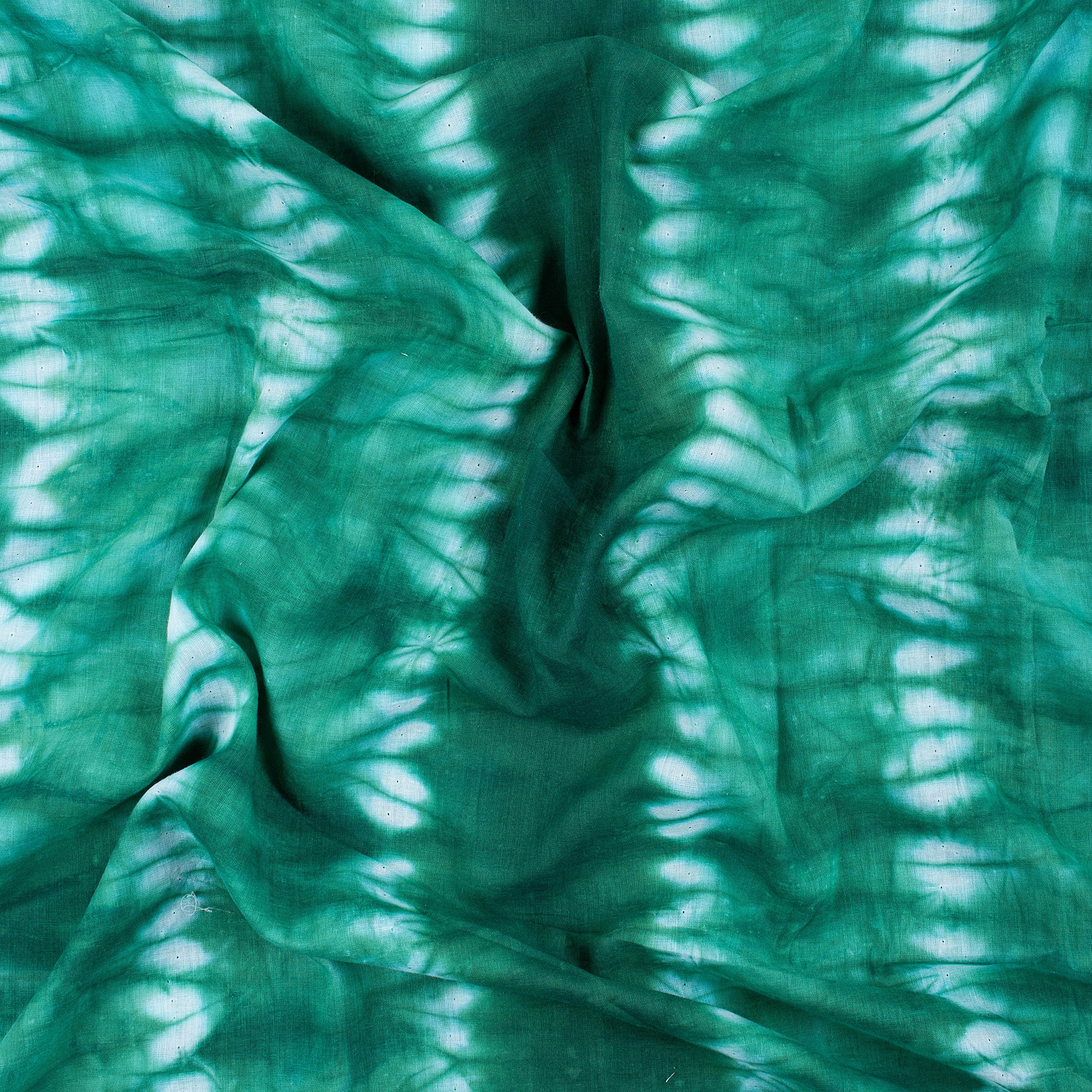 Green Striped Indian Tie Dye Shibori Fabric