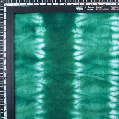 Green Striped Indian Tie Dye Shibori Fabric