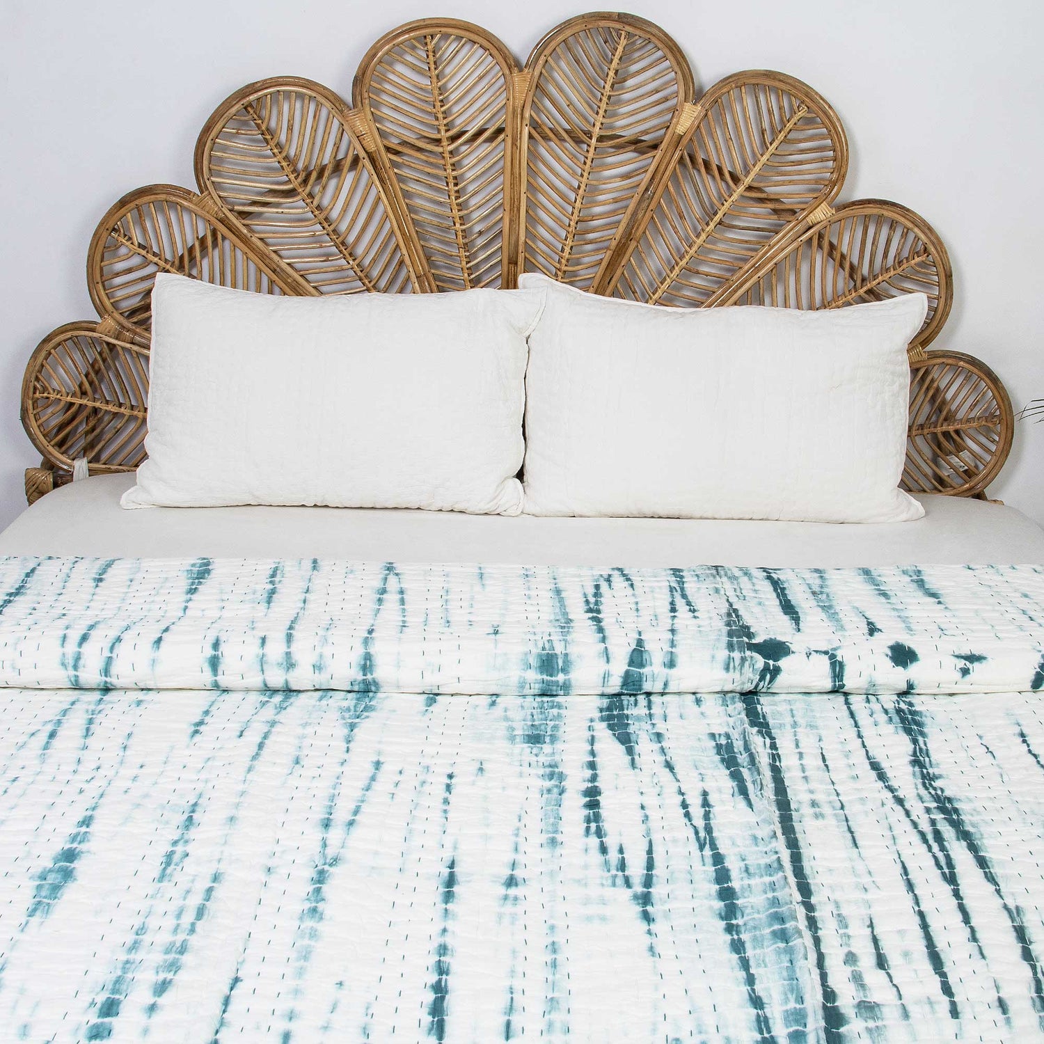 Green Vegetable Dyed Hand Cotton Kantha Quilts