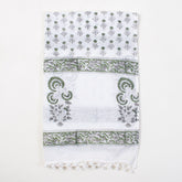 Grey Booti Cotton Hand Block Print Sarong Wrap For Women