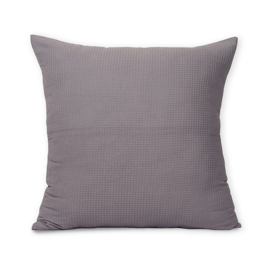 Grey Cotton Handmade Waffle Cushion Cover For Outdoor