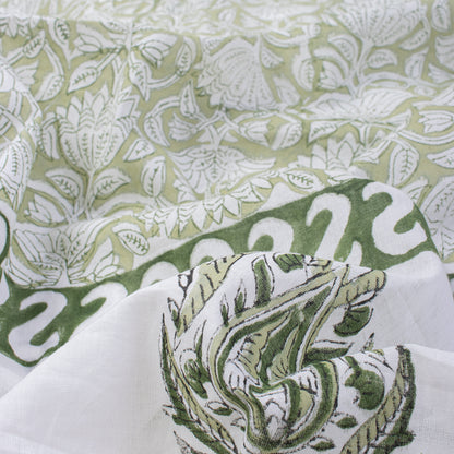 Grey Floral Printed Cotton Beach Sarong Wrap For Women