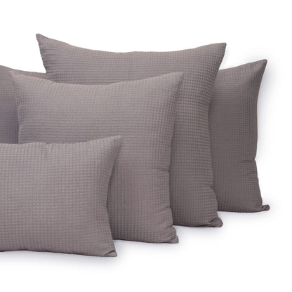 Grey Organic Cotton Waffle Pillowcase