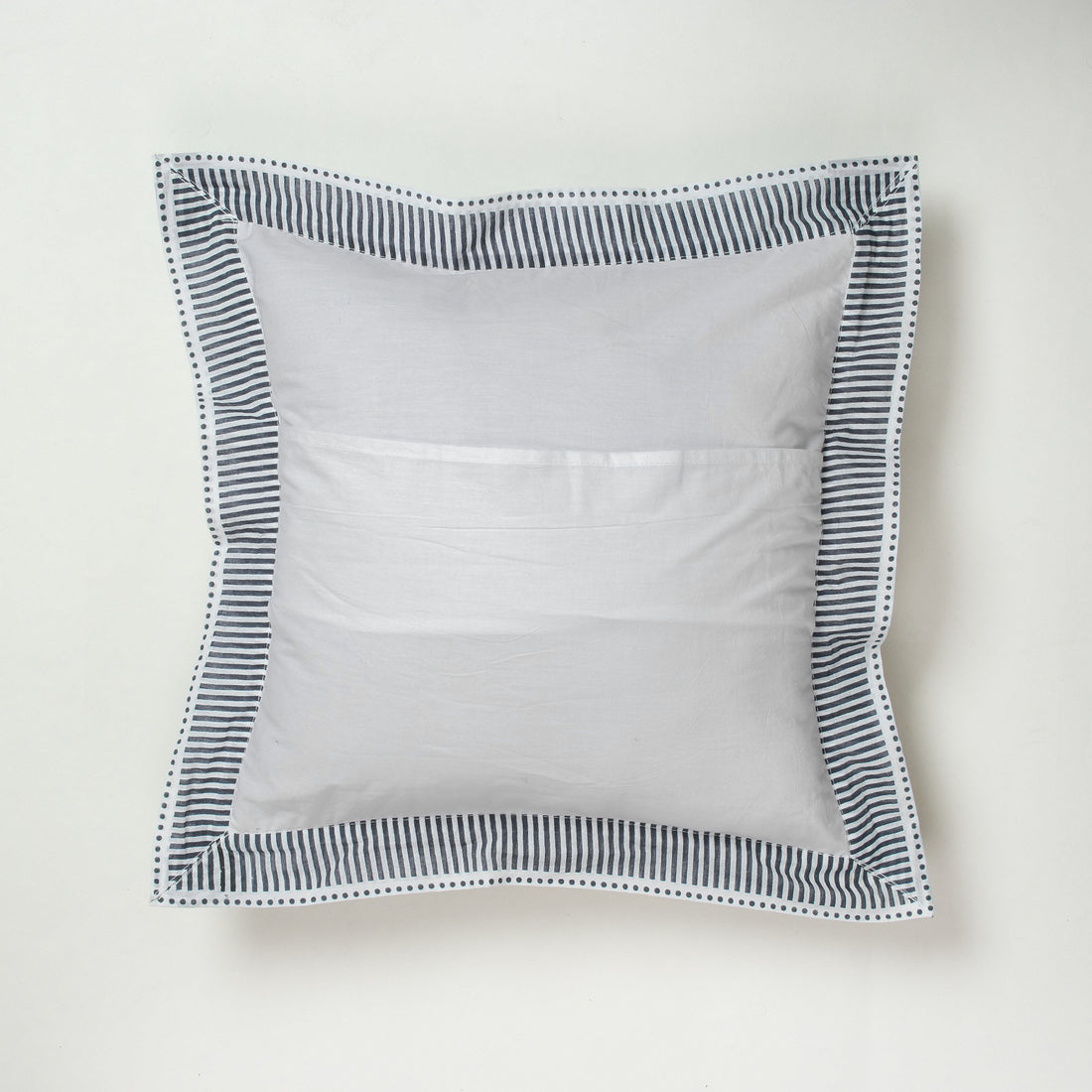 Grey Striped Soft Cotton Kantha Pillow Covers