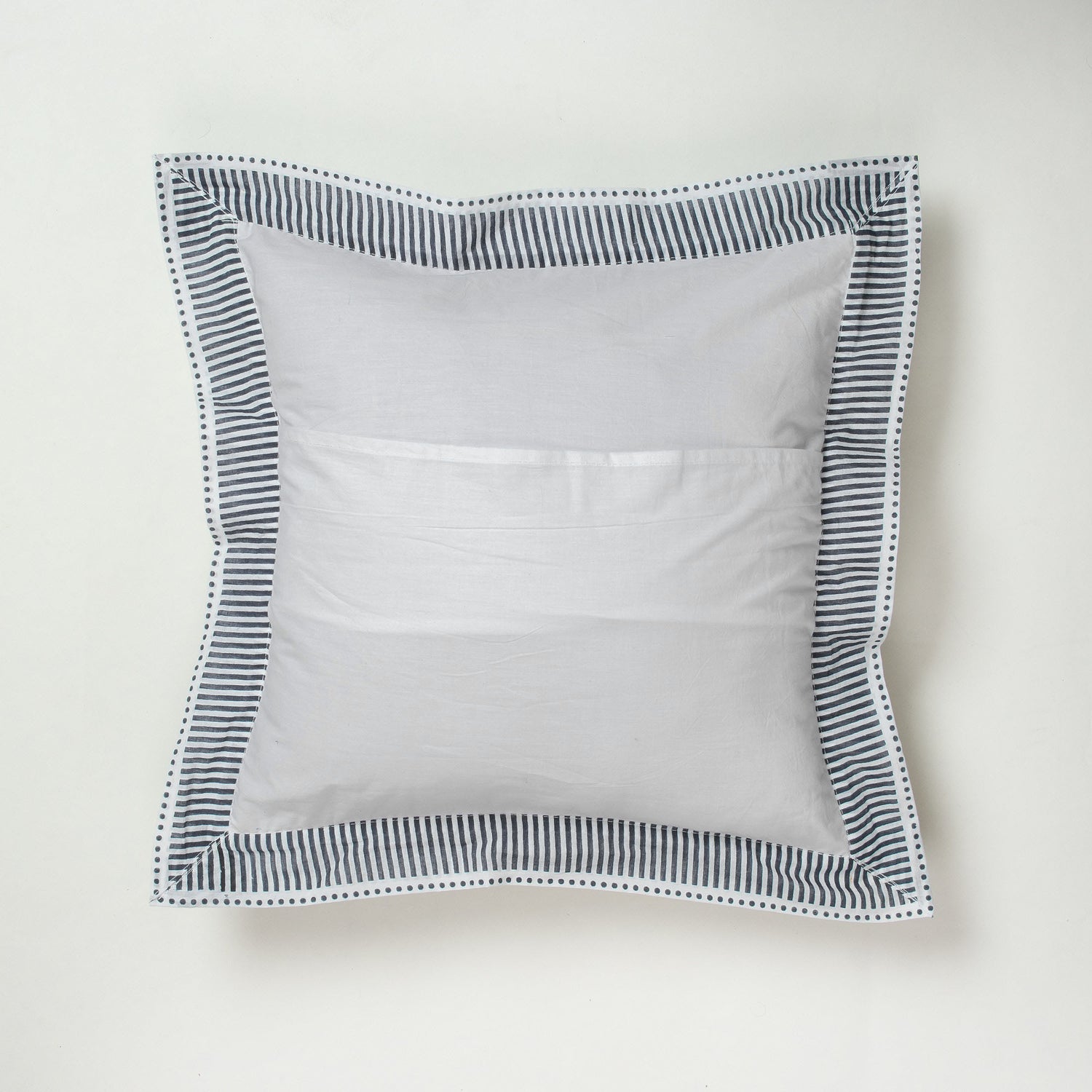 Grey Striped Soft Cotton Kantha Pillow Covers