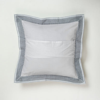 Grey Striped Soft Cotton Kantha Pillow Covers