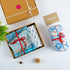 Hand Block Cotton Unstitched Suit Set & Toiletry Bag Gift Set
