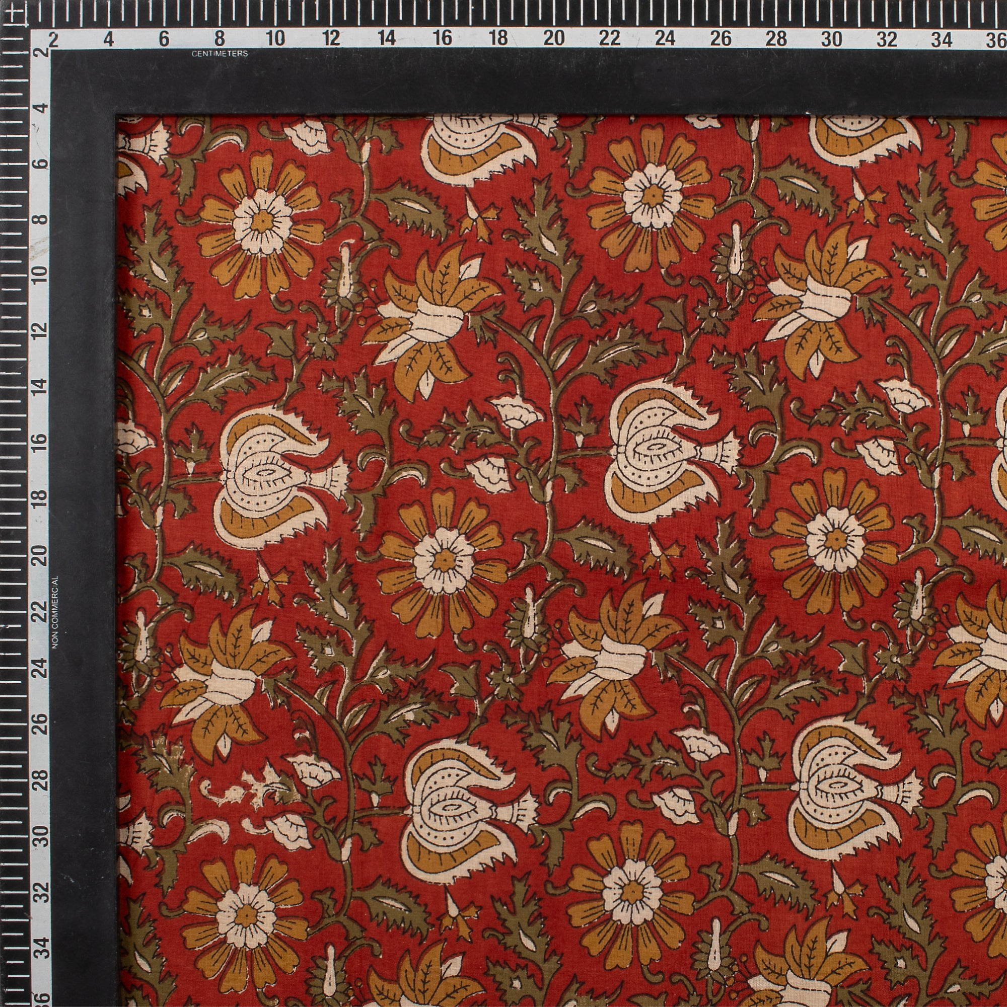 Hand Block Floral Bagru Printed Fabric Dress Material