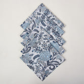 Hand Block Floral Printed Cotton Table Napkin Cloth