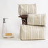 Hand Block Light weighted Brown Striped Cotton Women&