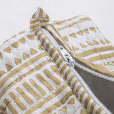 Hand Block Light weighted Brown Striped Cotton Women&