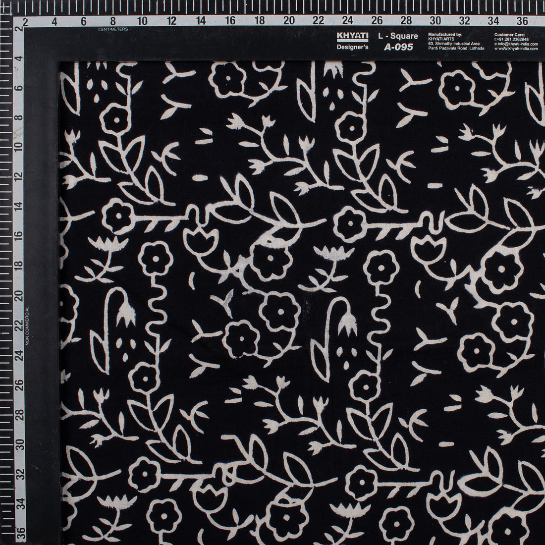 Hand Block Monochrome Print Fabric