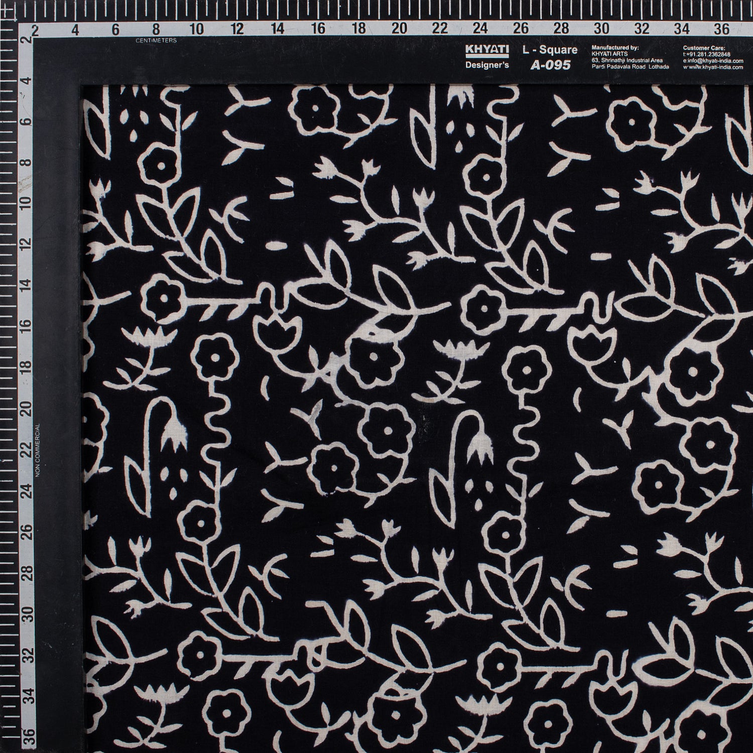 Hand Block Monochrome Print Fabric