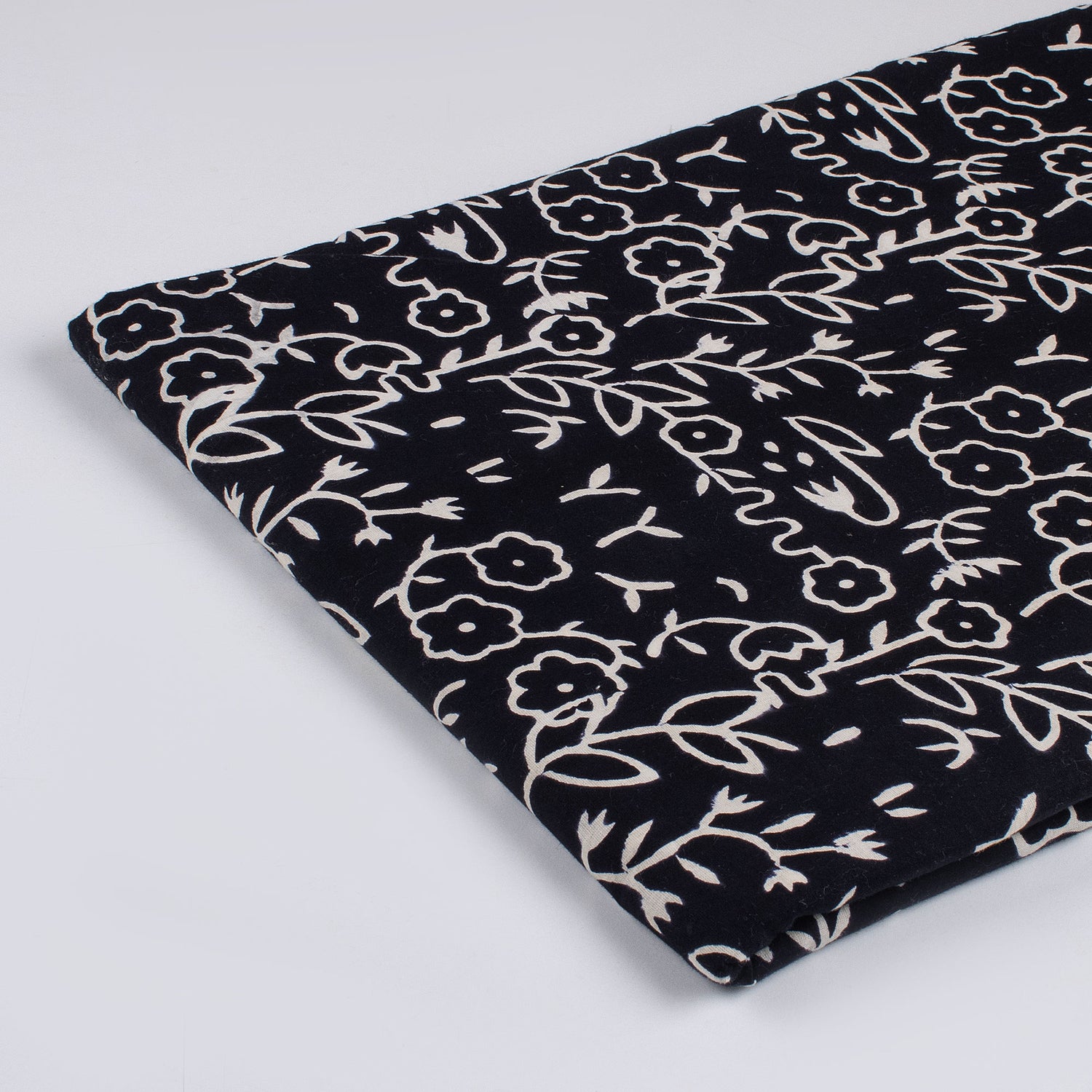 Hand Block Monochrome Print Fabric