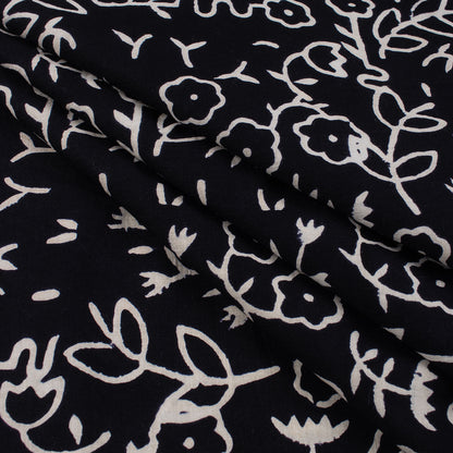 Hand Block Monochrome Print Fabric