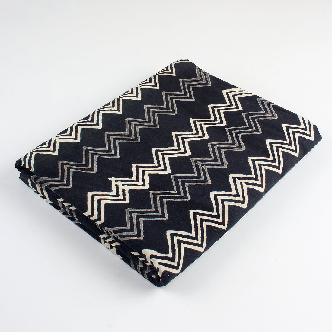 Hand Block Organic Monochrome Cotton Fabric