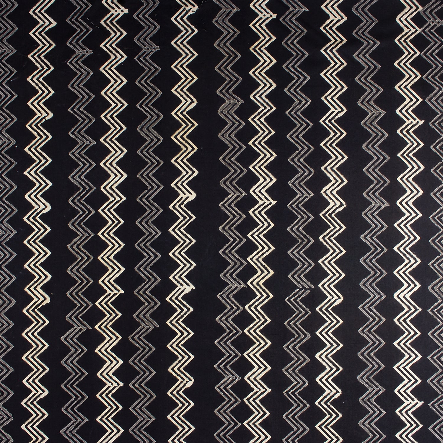 Hand Block Organic Monochrome Cotton Fabric
