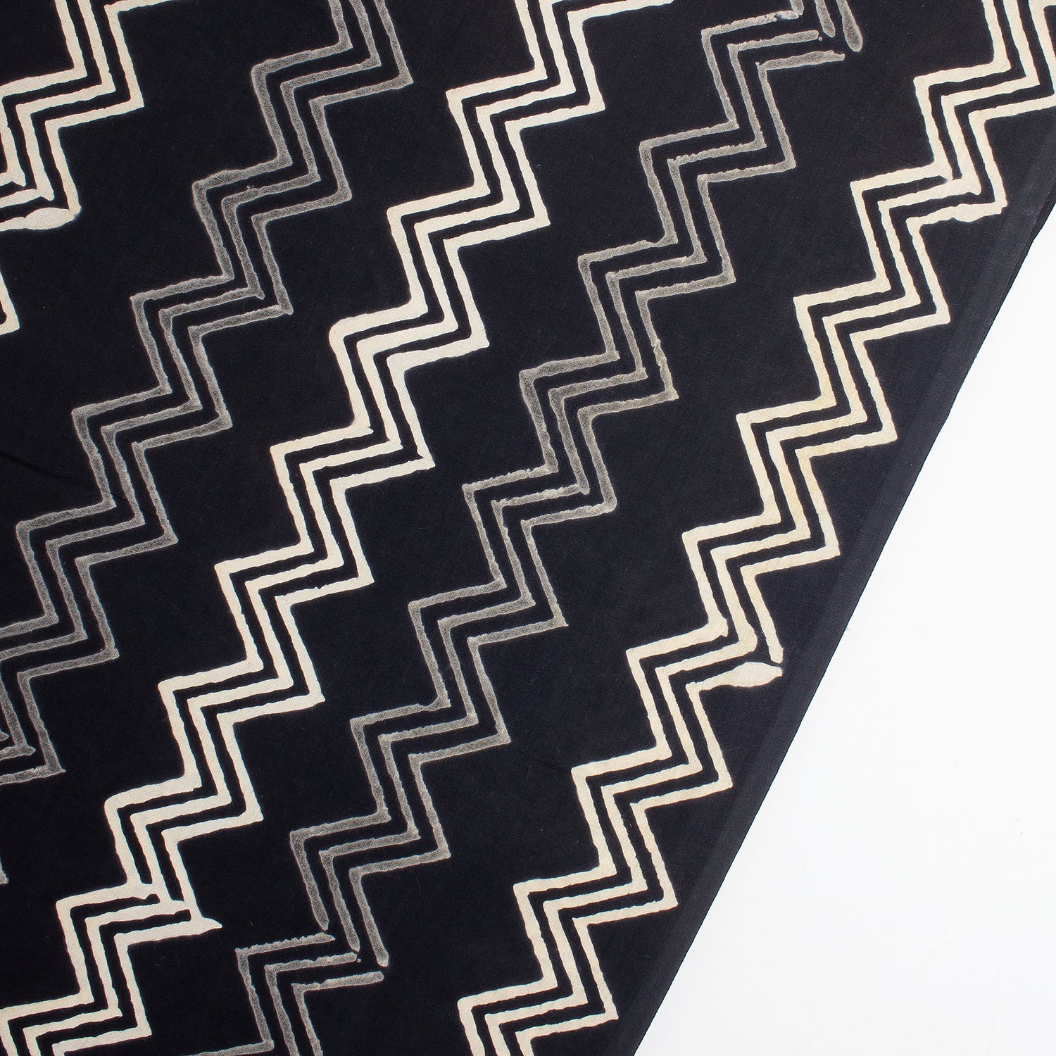 Hand Block Organic Monochrome Cotton Fabric