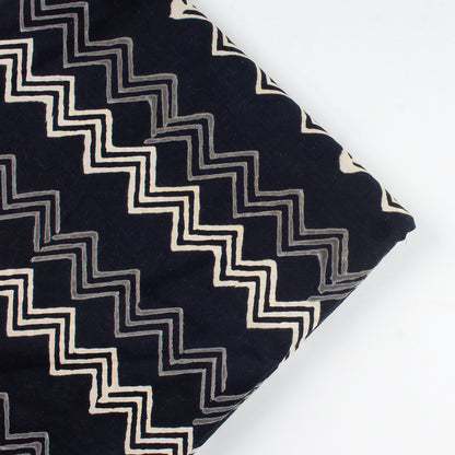 Hand Block Organic Monochrome Cotton Fabric