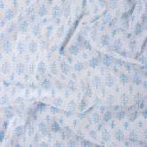 Hand Block Print Blue Booti Fabric By The Yard