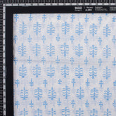 Hand Block Print Blue Booti Fabric By The Yard