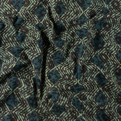 Hand Block Print Organic Cotton Dabu Kantha Fabric