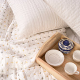 Hand Block Print Pure Cotton Winter Kantha Quilt Blanket