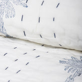 Hand Block Print Reversible Kantha Quilt Blanket