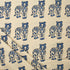 Hand Block Printed Animal Cotton Bagru Fabric For Dress